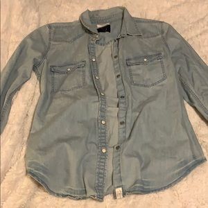 Denim button up